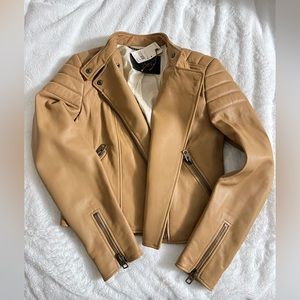 Tan Sheep Leather Coach Jacket